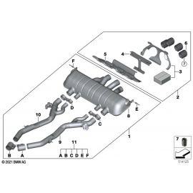 Genuine Exhaust Fastening Set M Performance Replacement Spare 18 30 5 A23 285 buy in USA