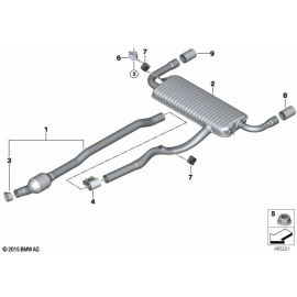 Genuine Exhaust Tailpipe Trim Chrome 18 30 8 648 042 buy in USA