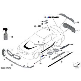 Genuine Side Sill Foil Application Frozen Black M Performance 51 14 5 A30 FD6 buy in USA