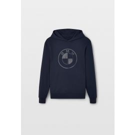 Genuine Sweatshirt Hoodie Unisex Long Sleeved Branded Tonal Logo Dark Blue 80 14 2 864 179 buy in USA