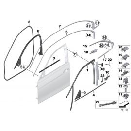 Genuine Trim Seal Front Door Weatherstrip 51 33 7 258 329 buy in USA