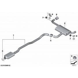 Genuine Exhaust Tail Pipe Trim Bright Chrome 90mm Diameter 18 30 8 668 527 buy in USA