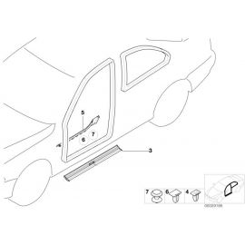 Genuine Door Sill Trim Clip Clamp 51 71 8 151 484 buy in USA