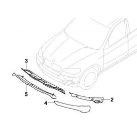 Genuine Front Left Bumper Panel Trim 51 11 0 413 816 buy in USA