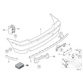 Genuine Protective Strip Mold Right Rear Bumper 51 12 8 252 818 buy in USA