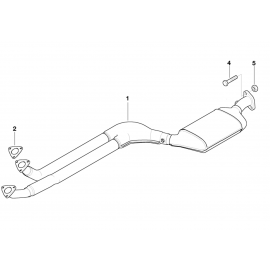 Genuine Exhaust Pipe Front Silencer 18 10 1 436 691 buy in USA