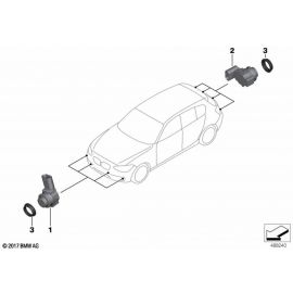 Genuine Ultrasonic Sensor PDC Alpine White U300 Parking Assist 66 20 9 261 587 buy in USA