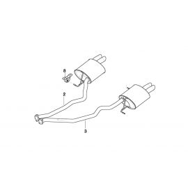 Genuine Rear Exhaust Silencer/Muffler Left 18 10 7 500 494 buy in USA