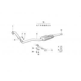 Genuine Exhaust Silencer/Muffler Mounting Parts Set 18 21 0 146 073 buy in USA