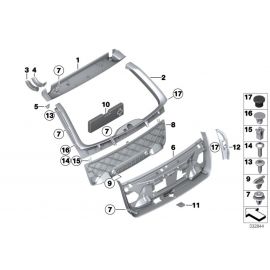 Genuine Trunk Lid Trim Panel Lock Black 51 47 8 120 281 buy in USA