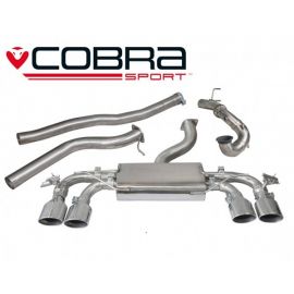 Cobra Sport Turbo Back Exhaust for VW Golf R MK7, De Cat, Non Resonated, with valves (VW70D) buy in USA