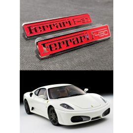 Ferrari F430 Emblems Floor Mats Interior Red Insertion Badges Emblems Metallic Chrome Polished Decals Stickers buy in USA