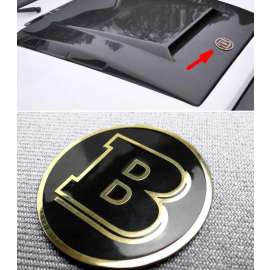 W463 W461 G55 G65 G63 G500 Mercedes G Wagon G class Brabus Style Hood Scoop Golden Badge Logo Emblem Decal buy in USA