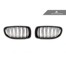 AutoTecknic Carbon Fiber Dual-Slats Front Grilles - F10 5-Series | M5 buy in USA