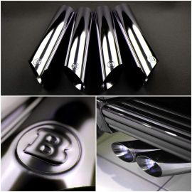 Mercedes Benz G-Class W463 G63 G55 G500 G Wagon Brabus Style Stainless Steel Chrome Exhaust Pipes Tips buy in USA