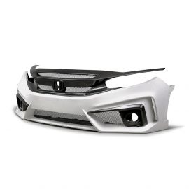 TT-STYLE FIBERGLASS / CARBON FIBER FRONT BUMPER FOR 2016-2021 HONDA CIVIC SEDAN* buy in USA