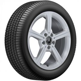 Mercedes-Benz Bridgestone 5-Speichen-Winter-Komplettradsatz, 17 Zoll, vanadiumsilber, A-Klasse (177), B-Klasse (247), CLA (118) buy in USA