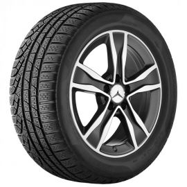 Mercedes-Benz Bridgestone 5-Speichen-Winter-Komplettradsatz, 17 Zoll, tremolit-metallic, C-Klasse (A205/C205/S205/W205) buy in USA