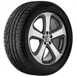 Mercedes-Benz Pirelli 5-Speichen-Winter-Komplettradsatz, 19 Zoll, tremolit-metallic glanzgedreht, GLC (253) buy in USA