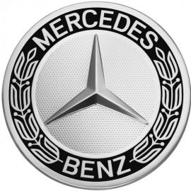 Mercedes-Benz Radnabenabdeckung Stern mit Lorbeerkranz schwarz, klassisches Design, 1 Stück buy in USA