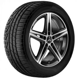 Mercedes-Benz Bridgestone 5-Speichen-Winter-Komplettradsatz, 18 Zoll, schwarz, V/W177, W247, C/X118 buy in USA