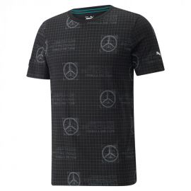 Mercedes-Benz Motorsport Kollektion T-Shirt Herren Puma all-over Logoausführung schwarz Gr. XS - XXL buy in USA