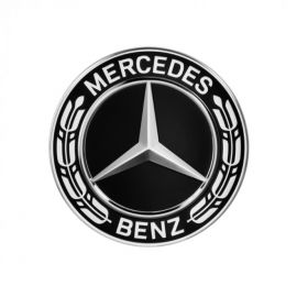 Mercedes-Benz Radnabenabdeckung, Stern mit Lorbeerkranz, schwarz (66,8mm), 1 Stück buy in USA