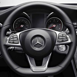 Mercedes-Benz Sport-Lederlenkrad mit ALDW & LSP, schwarz, C-Klasse (C205/S205/V205/W205) buy in USA