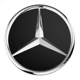 Mercedes-Benz Radnabenabdeckungen, Stern erhaben, schwarz matt, 4er Set (66,8mm) buy in USA