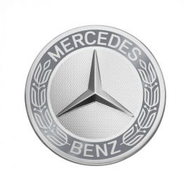 Mercedes-Benz Radnabenabdeckung Stern mit Lorbeerkranz grau, 1 Stück buy in USA