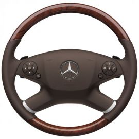 Mercedes-Benz Holz-Leder-Lenkrad mit LSP, mandelbeige, E-Klasse (S212/V212/W212) buy in USA