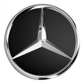 Mercedes-Benz Radnabenabdeckungen, Stern erhaben, schwarz 4er Set (66,8mm) buy in USA