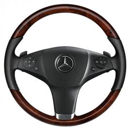 Mercedes-Benz Holz-Leder-Lenkrad mit LSP, schwarz, E-Klasse (A207/C207) buy in USA