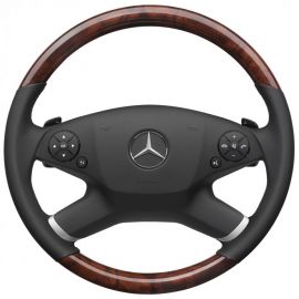 Mercedes-Benz Holz-Leder-Lenkrad mit LSP, schwarz, E-Klasse (S212/V212/W212) buy in USA