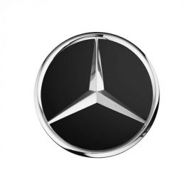 Mercedes-Benz Radnabenabdeckung, Stern erhaben, schwarz matt, 1 Stück buy in USA