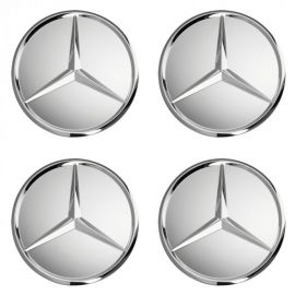 4 Mercedes-Benz Radnabenabdeckungen Stern erhaben verchromt buy in USA