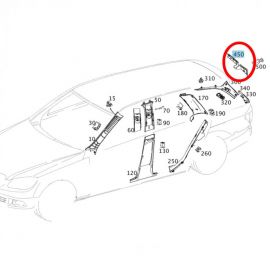 Mercedes-Benz Abdeckung Scharnier rechts C-Klasse (S204) buy in USA