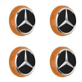 4 Mercedes-AMG Radnabenabdeckungen orange buy in USA