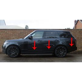 Range Rover L405 (2013+) (LWB only) - 'Black Design Pack' Side Cladding Trim Kit Gloss Black (6 piece) buy in USA