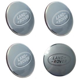 Range Rover - 'LAND ROVER' Silver & Chrome Alloy Wheel Center Caps (4pcs) buy in USA