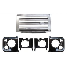 Land Rover Defender - SVX Style Front Grille Kit (Silver Center & Black Surrounds) buy in USA