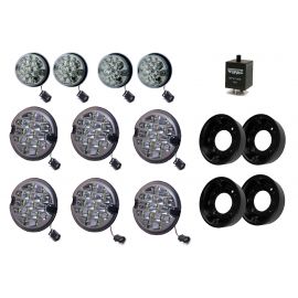 Land Rover Defender - 10 piece 95mm NAS Style LED Lamp Upgrade Kit (clear) buy in USA