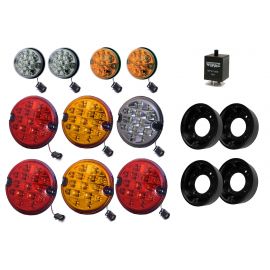 Land Rover Defender - 10 piece 95mm NAS Style LED Lamp Upgrade Kit (coloured) buy in USA