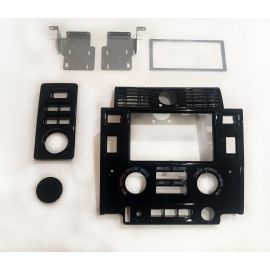 Land Rover Defender (PUMA) - Double Din Dash Sat Nav Head Unit Fascia Panel Kit piano black buy in USA