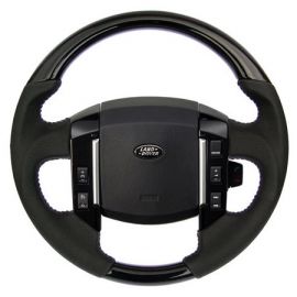 Range Rover Sport (05-09) - Black Piano Wood Steering Wheel (Perforated Leather) buy in USA