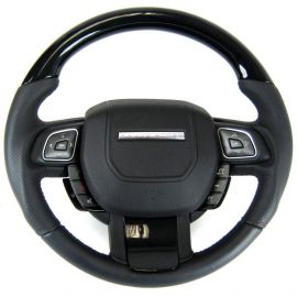 Range Rover Evoque - Black Piano Wood Steering Wheel (black) non-heated-paddle buy in USA