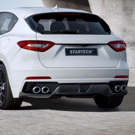 Maserati Levante - STARTECH Rear Bumper Insert (incl. carbon rear diffuser) silver exhaust tips buy in USA