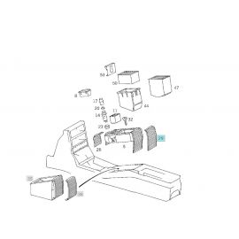 Original Mercedes-Benz Abdeckung Jalousie Mittelkonsole hinten SL R129 129 buy in USA