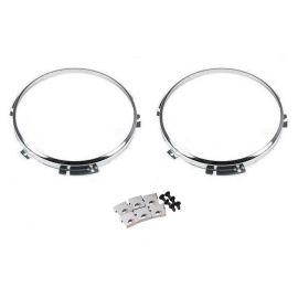 Land Rover Defender - Stainless Steel Headlamp Mounting Ring Kit (chrome) buy in USA