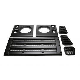 Land Rover Defender - KBX Upgrade Grille / Lamp & Vent Facelift Kit (Satin Black) SPECIAL OFFER buy in USA